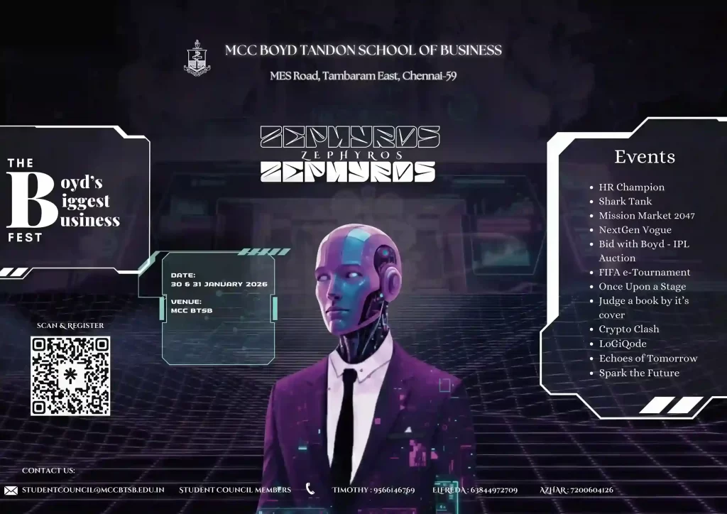 MCC Boyd Tandon School of Business is all set to host its annual, inter-college management meet, ZEPHYROS